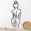 Wallxpert Decorative Metal Wall Accessory Woman Body Black
