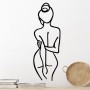 Decorative Metal Wall Accessory Woman Body Black