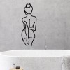 Wallxpert Decorative Metal Wall Accessory Woman Body Black