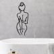 Wallxpert Decorative Metal Wall Accessory Woman Body Black
