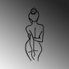 Wallxpert Decorative Metal Wall Accessory Woman Body Black