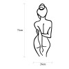 Wallxpert Decorative Metal Wall Accessory Woman Body Black