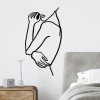 Decorative Metal Wall Accessory Woman 2 Black