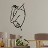 Decorative Metal Wall Accessory Woman 2 Black
