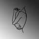 Decorative Metal Wall Accessory Woman 2 Black