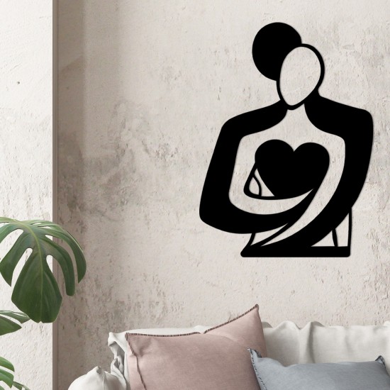 Wallxpert Decorative Metal Wall Accessory Love Black