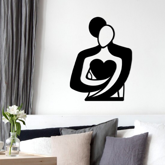 Wallxpert Decorative Metal Wall Accessory Love Black