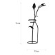 Decorative Metal Wall Accessory Flower In The Vase Black