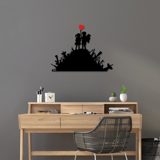 Decorative Metal Wall Accessory Banksy - 1 Black
Red Decorative Metal Wall Accessory Banksy - 1 Black
Red