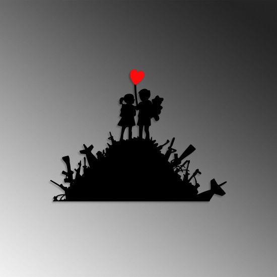 Decorative Metal Wall Accessory Banksy - 1 Black
Red Decorative Metal Wall Accessory Banksy - 1 Black
Red