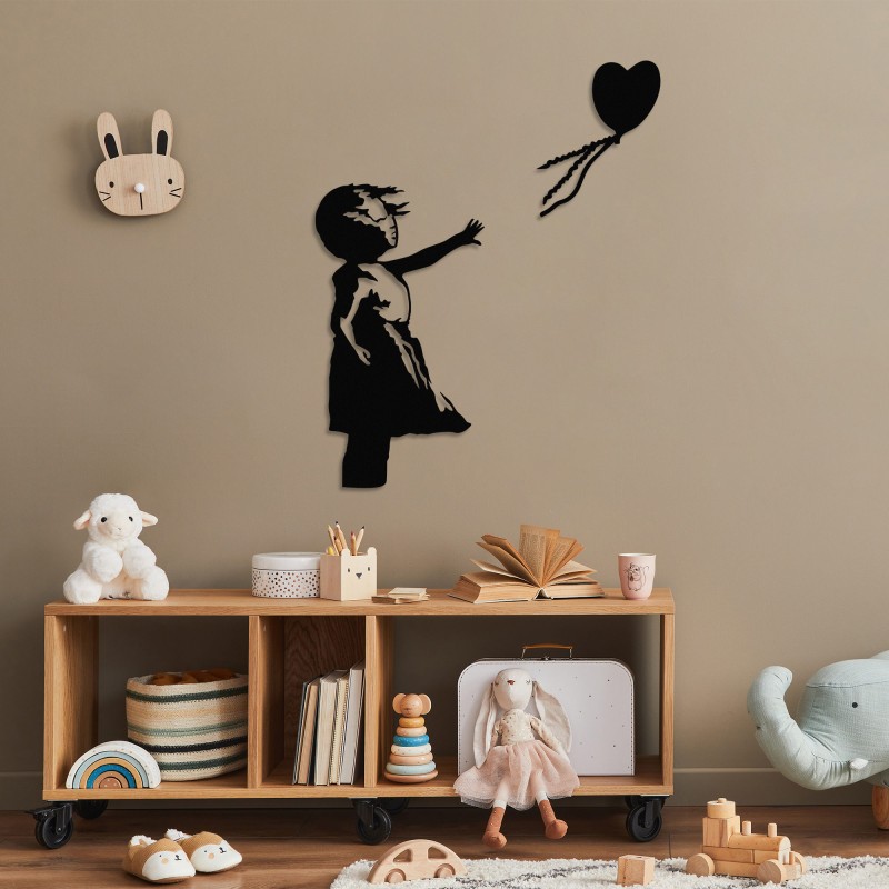 Decorative Metal Wall Accessory Banksy - 14 Black