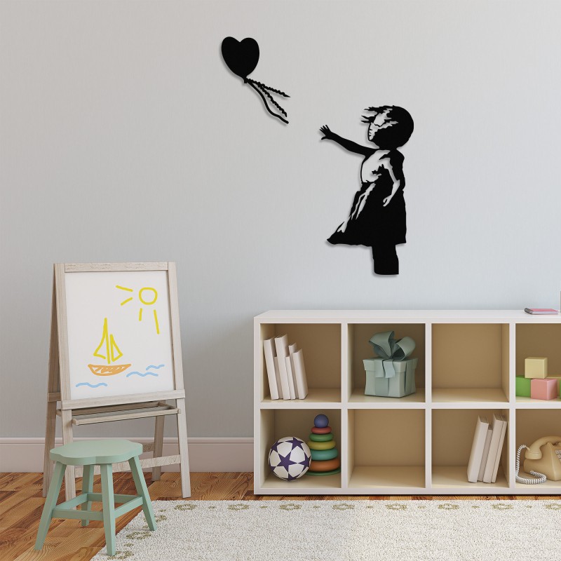 Decorative Metal Wall Accessory Banksy - 14 Black