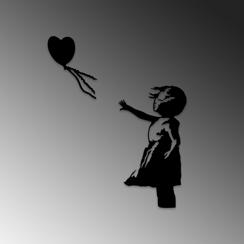 Decorative Metal Wall Accessory Banksy - 14 Black