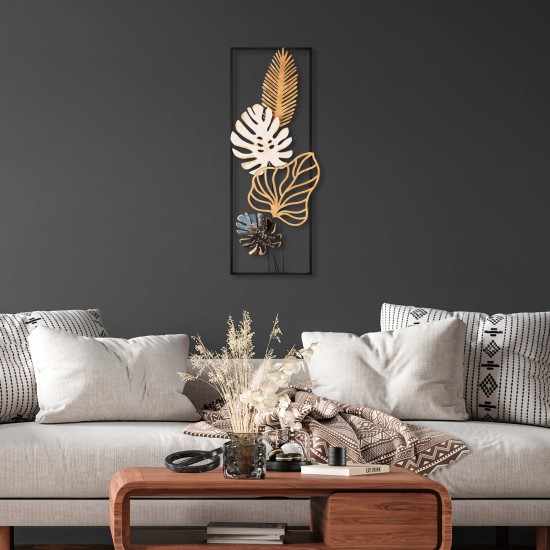 Decorative Metal Wall Accessory Palm Leaves Multicolor Decorative Metal Wall Accessory Palm Leaves Multicolor