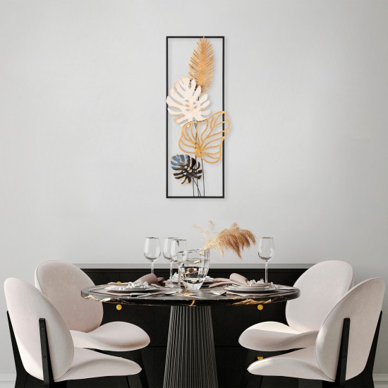 Decorative Metal Wall Accessory Palm Leaves Multicolor Decorative Metal Wall Accessory Palm Leaves Multicolor