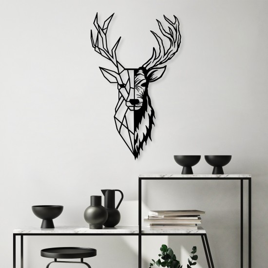Decorative Metal Wall Accessory Red Deer 2 Black Wallxpert Decorative Metal Wall Accessory Red Deer 2 Black