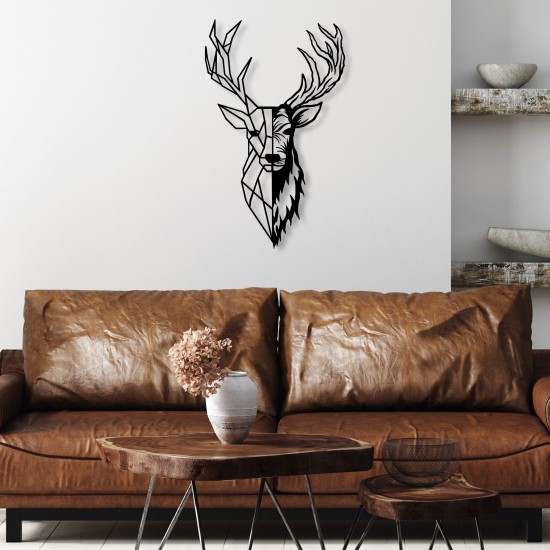 Decorative Metal Wall Accessory Red Deer 2 Black Wallxpert Decorative Metal Wall Accessory Red Deer 2 Black