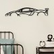 Decorative Metal Wall Accessory Mclaren P1 Silhouette Black Decorative Metal Wall Accessory Mclaren P1 Silhouette Black