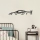 Decorative Metal Wall Accessory Mclaren P1 Silhouette Black Decorative Metal Wall Accessory Mclaren P1 Silhouette Black