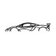 Decorative Metal Wall Accessory Mclaren P1 Silhouette Black Decorative Metal Wall Accessory Mclaren P1 Silhouette Black