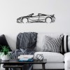 Wallxpert Decorative Metal Wall Accessory McLaren 720S Silhouette Black