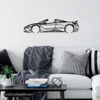 Decorative Metal Wall Accessory McLaren 720S Silhouette Black