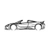 Wallxpert Decorative Metal Wall Accessory McLaren 720S Silhouette Black