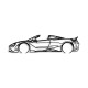 Wallxpert Decorative Metal Wall Accessory McLaren 720S Silhouette Black