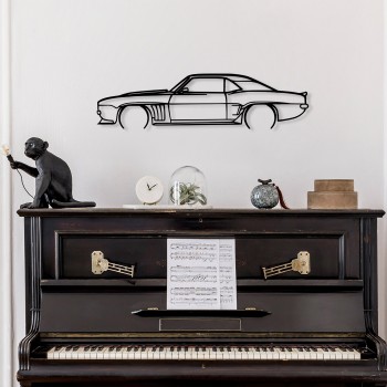 Decorative Metal Wall Accessory Chevrolet Camaro Silhouette Black