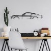 Wallxpert Decorative Metal Wall Accessory 1967 Ford Mustang Shelby GT500 Silhouette Black