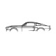 Decorative Metal Wall Accessory 1967 Ford Mustang Shelby GT500 Silhouette Black Wallxpert Decorative Metal Wall Accessory 1967 Ford Mustang Shelby GT500 Silhouette Black
