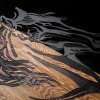 Wallxpert Decorative Wooden Wall Accessory Horse 1 Walnut
Black