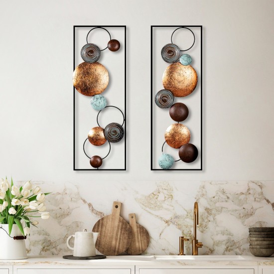 Decorative Metal Wall Accessory Textured - 9 Multicolor Decorative Metal Wall Accessory Textured - 9 Multicolor