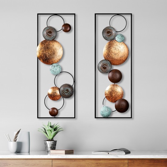 Decorative Metal Wall Accessory Textured - 9 Multicolor Decorative Metal Wall Accessory Textured - 9 Multicolor