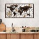 Decorative Metal Wall Accessory World Map Large - 1 Multicolor Wallxpert Decorative Metal Wall Accessory World Map Large - 1 Multicolor