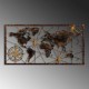 Decorative Metal Wall Accessory World Map Large - 1 Multicolor Wallxpert Decorative Metal Wall Accessory World Map Large - 1 Multicolor