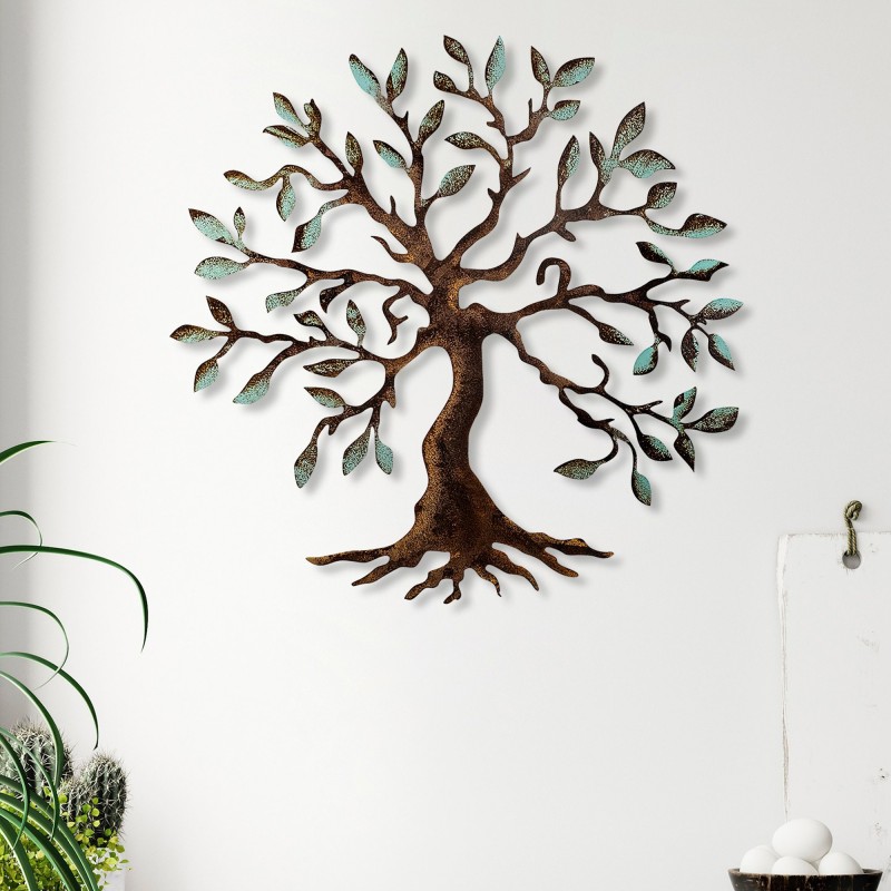Decorative Metal Wall Accessory Tree - 1 Multicolor