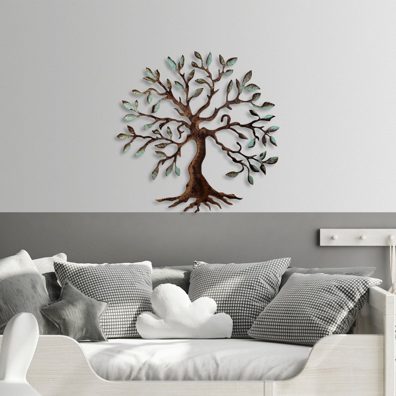 Decorative Metal Wall Accessory Tree - 1 Multicolor