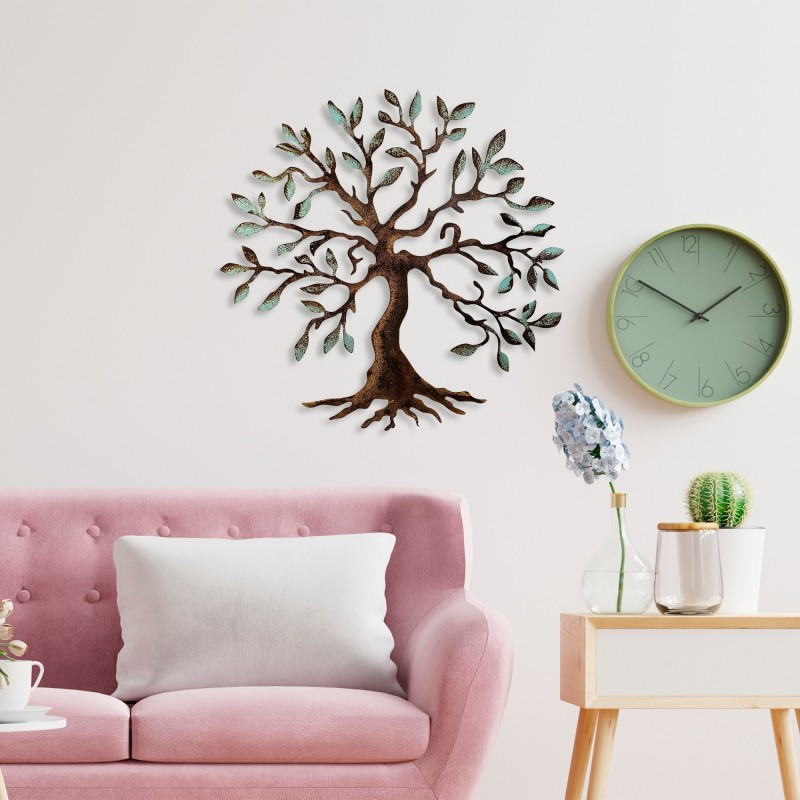 Decorative Metal Wall Accessory Tree - 1 Multicolor