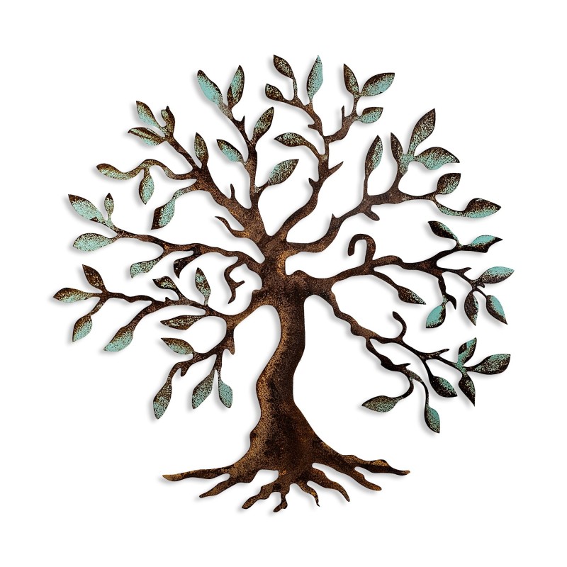 Decorative Metal Wall Accessory Tree - 1 Multicolor