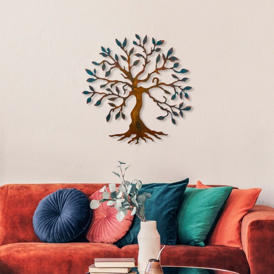 Decorative Metal Wall Accessory Tree - 2 Multicolor Decorative Metal Wall Accessory Tree - 2 Multicolor