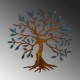 Decorative Metal Wall Accessory Tree - 2 Multicolor Decorative Metal Wall Accessory Tree - 2 Multicolor