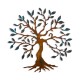 Decorative Metal Wall Accessory Tree - 2 Multicolor Decorative Metal Wall Accessory Tree - 2 Multicolor