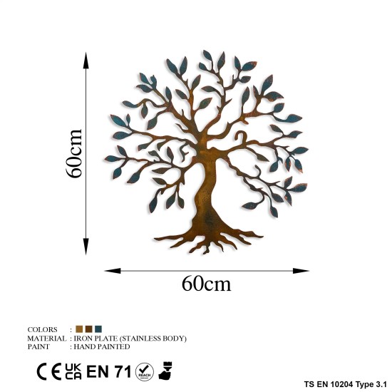 Decorative Metal Wall Accessory Tree - 2 Multicolor Decorative Metal Wall Accessory Tree - 2 Multicolor