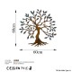 Decorative Metal Wall Accessory Tree - 2 Multicolor Decorative Metal Wall Accessory Tree - 2 Multicolor
