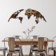 Decorative Metal Wall Accessory World Map Medium - 3 Multicolor Wallxpert Decorative Metal Wall Accessory World Map Medium - 3 Multicolor