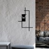Wallxpert Decorative Metal Wall Clock Corner Black