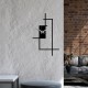 Wallxpert Decorative Metal Wall Clock Corner Black