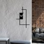 Decorative Metal Wall Clock Corner Black