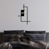 Wallxpert Decorative Metal Wall Clock Corner Black